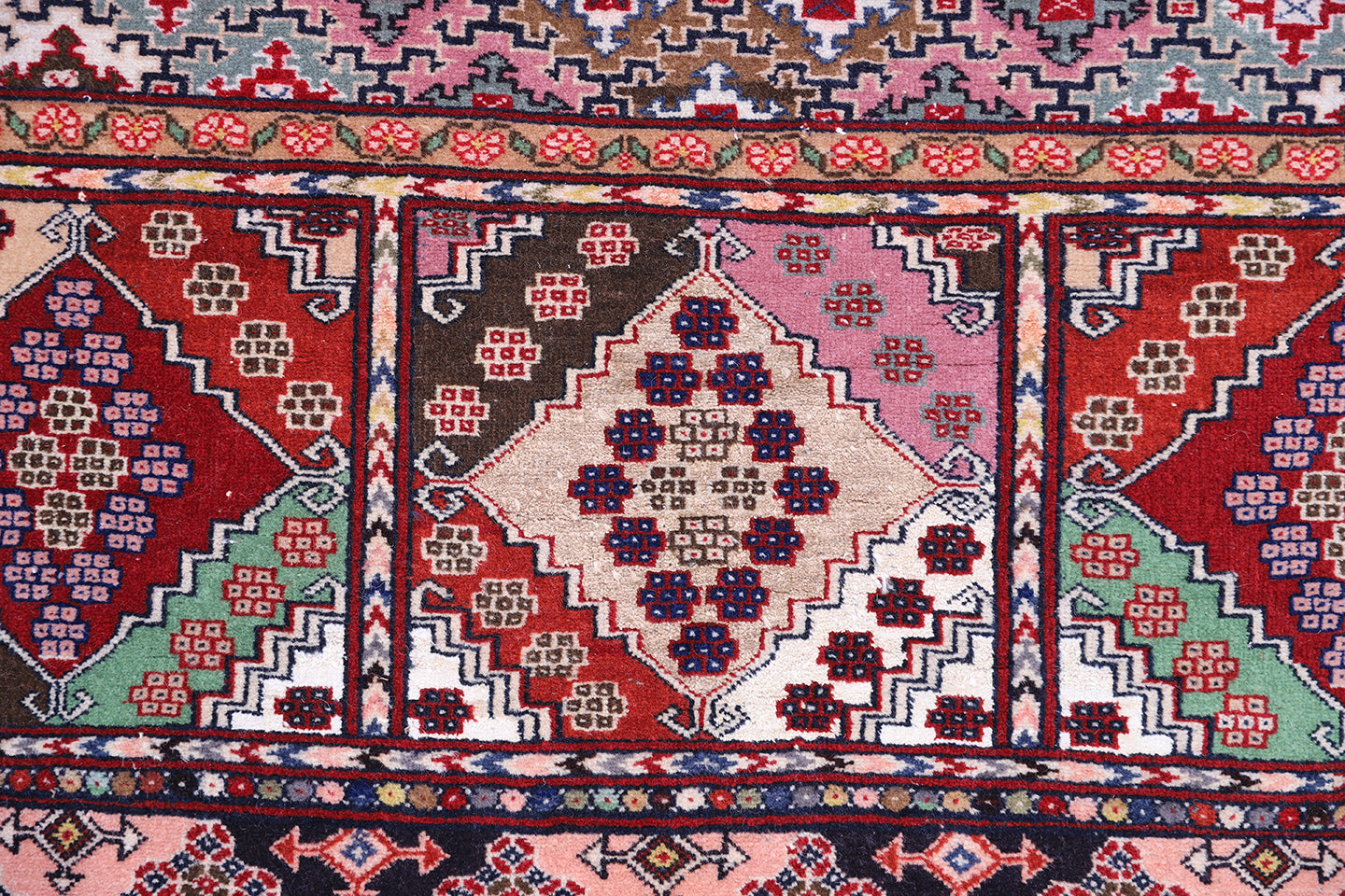 4x5 Afghan Herati Rug Silk And Wool pile