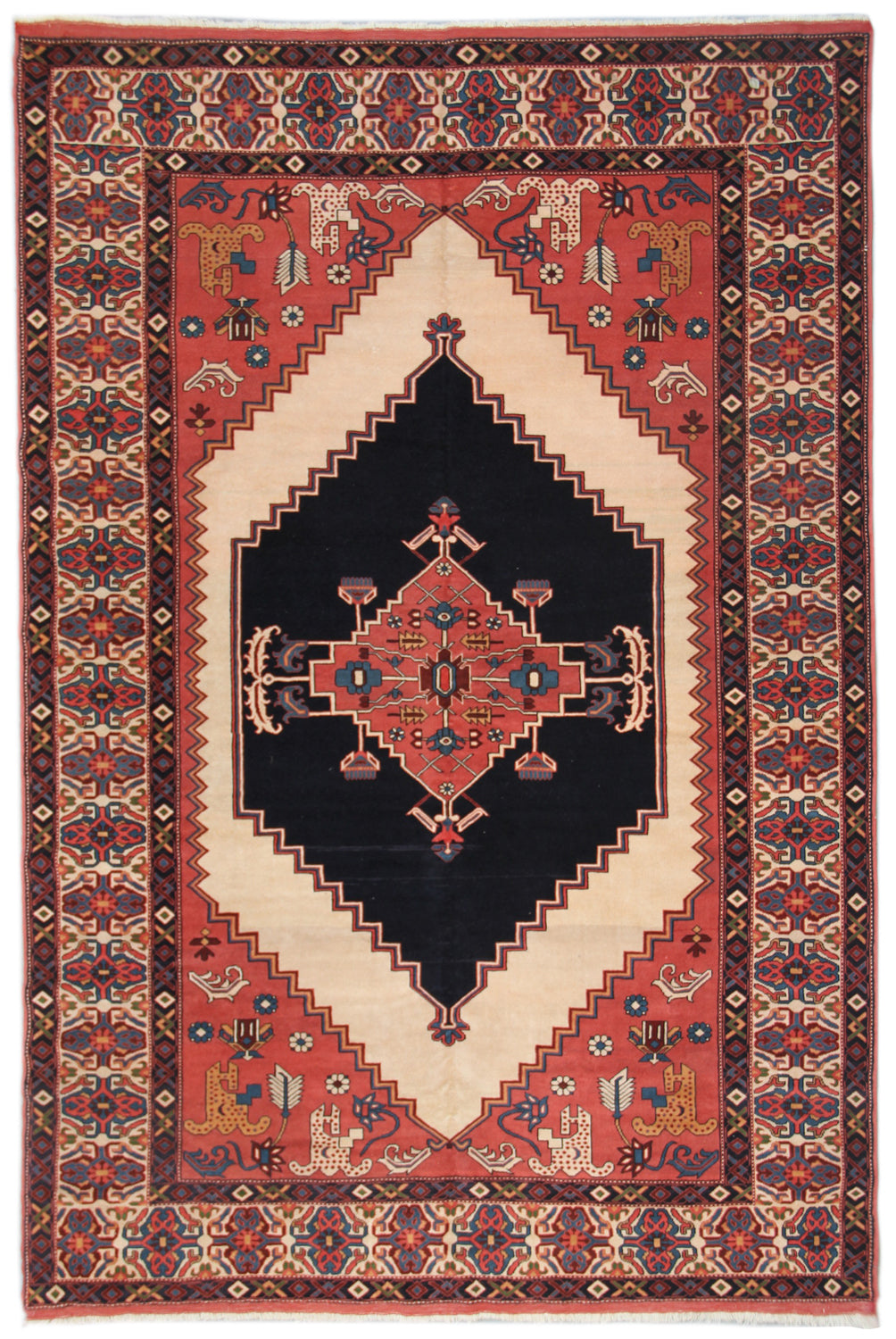 6x9 Very Fine Persian Serapi Design New Afghan Herat Rug