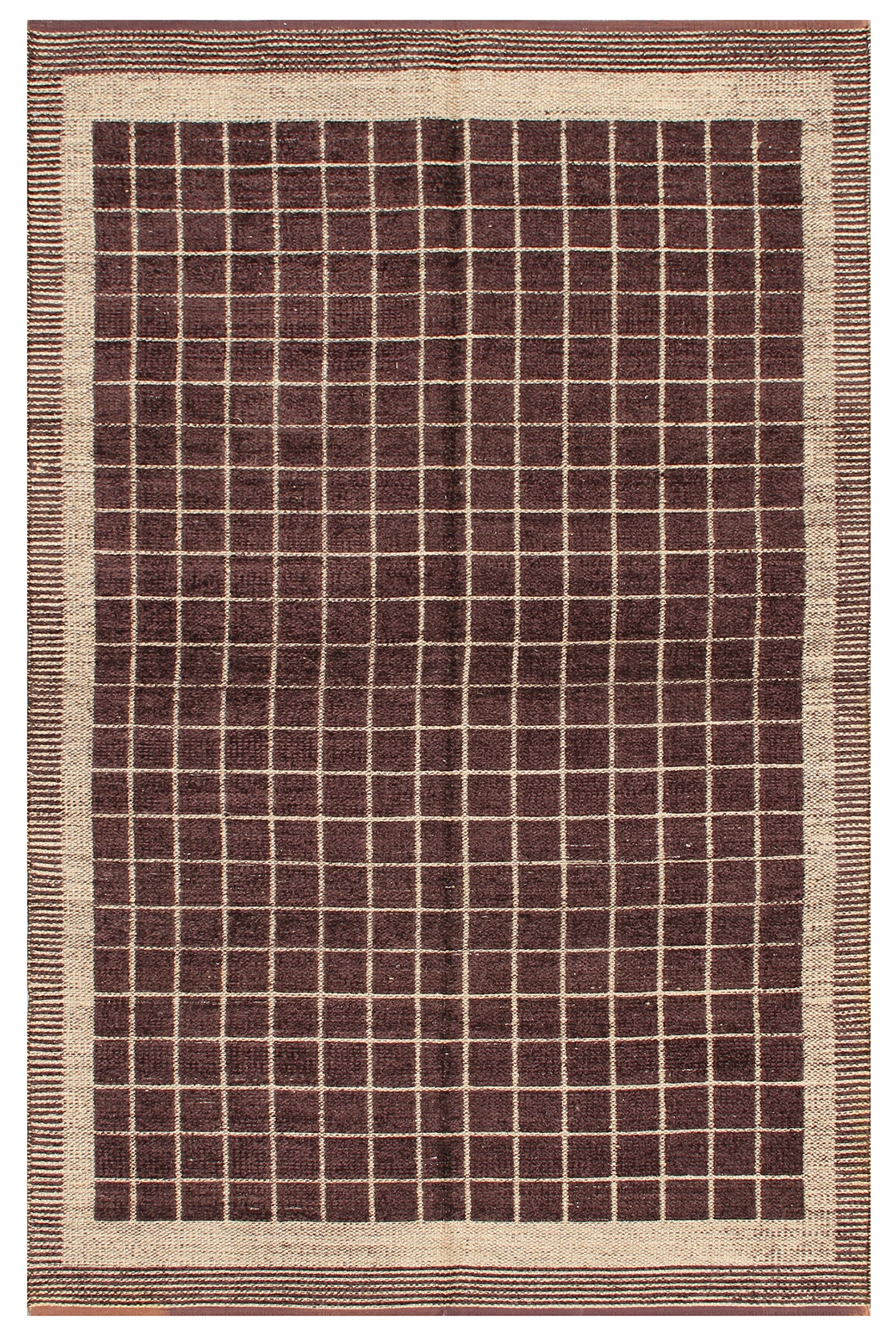 5'x8' Geometric Pattern Chenille Modern Rug