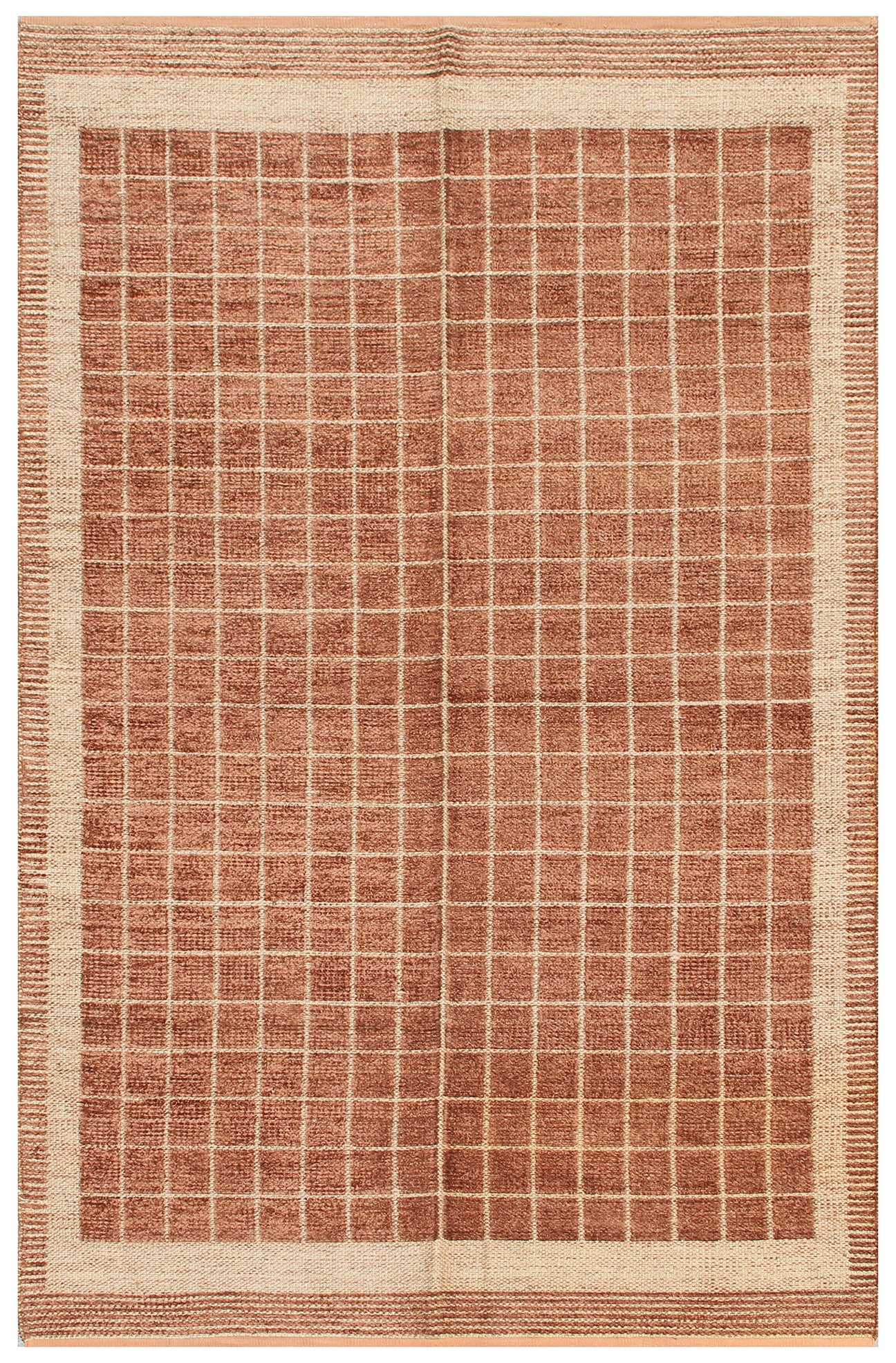5'x8' Geometric Pattern Chenille Modern Rug