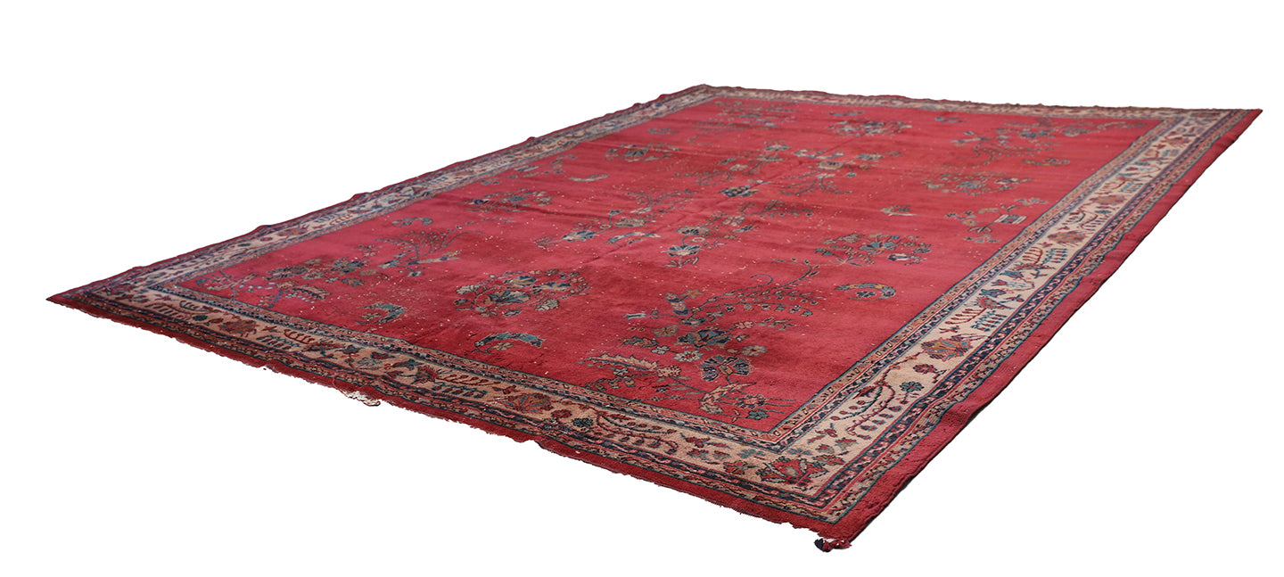 9'x12' Red Turkish Sparta Floral Rug