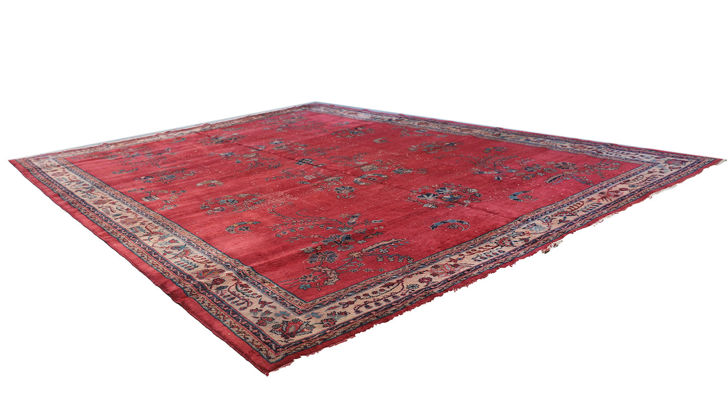 9'x12' Red Turkish Sparta Floral Rug