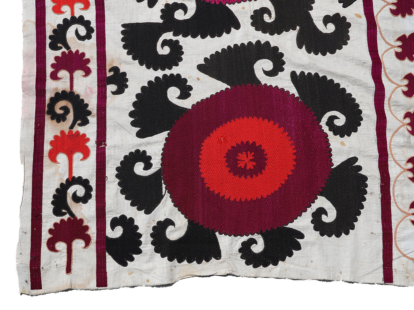 6'x8' White Uzbek Textile Door Cover