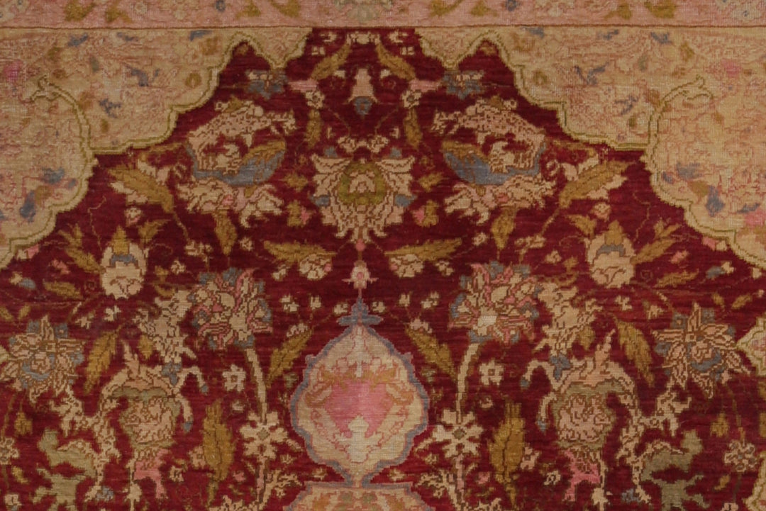 5'x7' Antique Turkish Medallion Rug | Animal & Floral Motifs