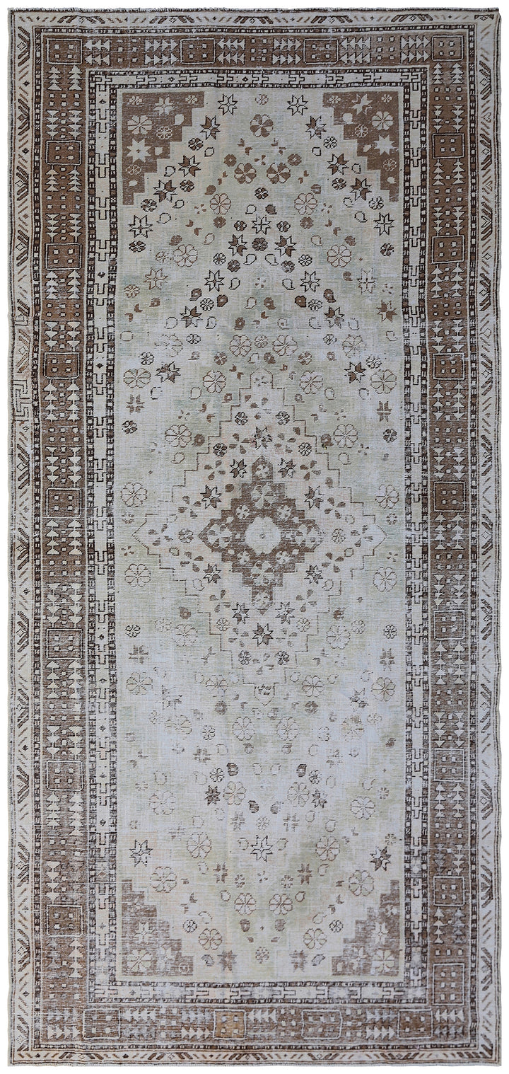 5'x10' Antique Samarkand Rug | Vintage Traditional Rug