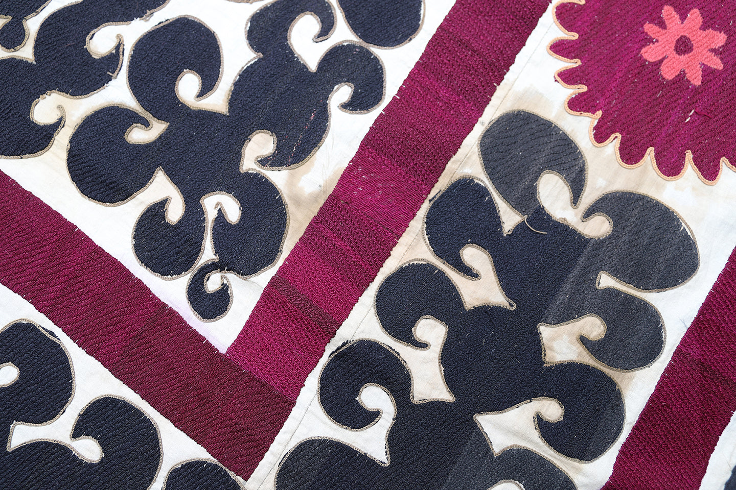 9'x12' Large Vintage Uzbek Dawry Embroidered Textile