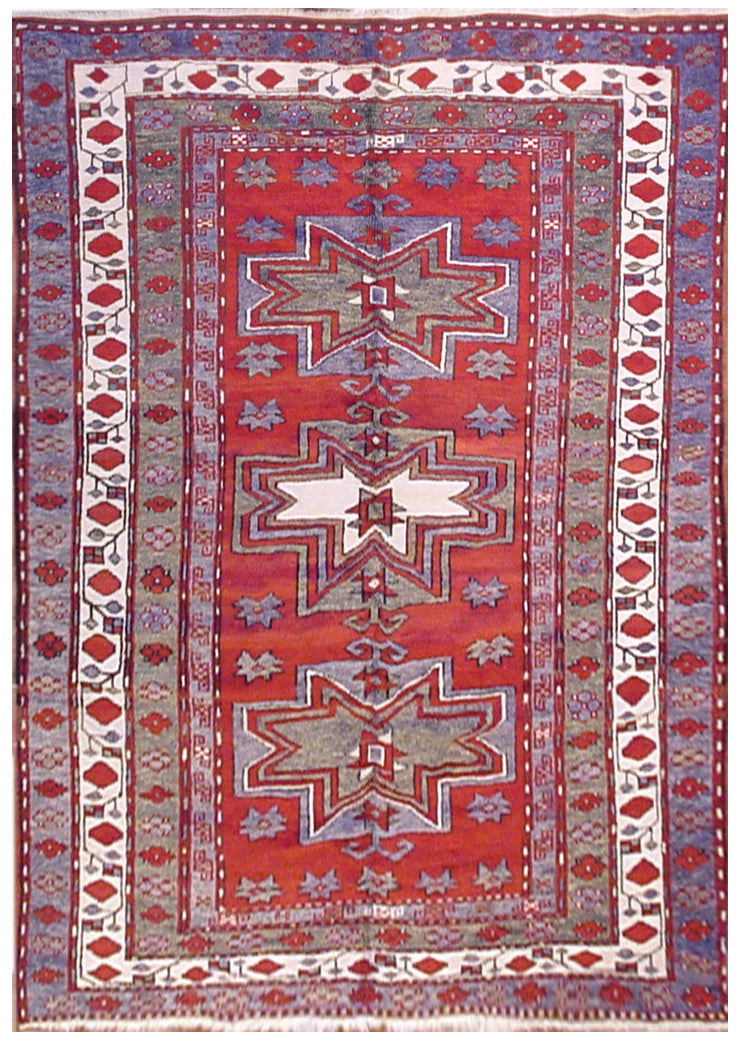 5x8 Vintage Caucasian Rug