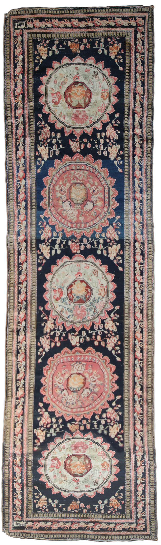 4'x15' Antique And Semi Antique Caucasian Runner