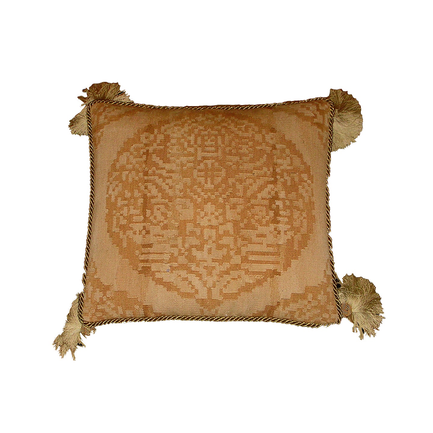 20''X20'' Hand-woven Aubusson Style Pillow