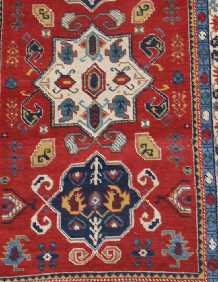 4x6 Vintage Caucasian design Rug