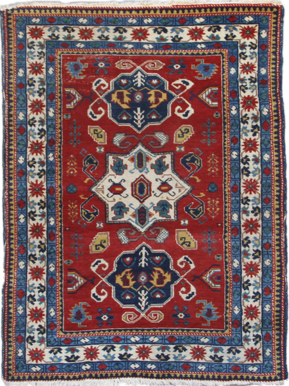 4x6 Vintage Caucasian design Rug