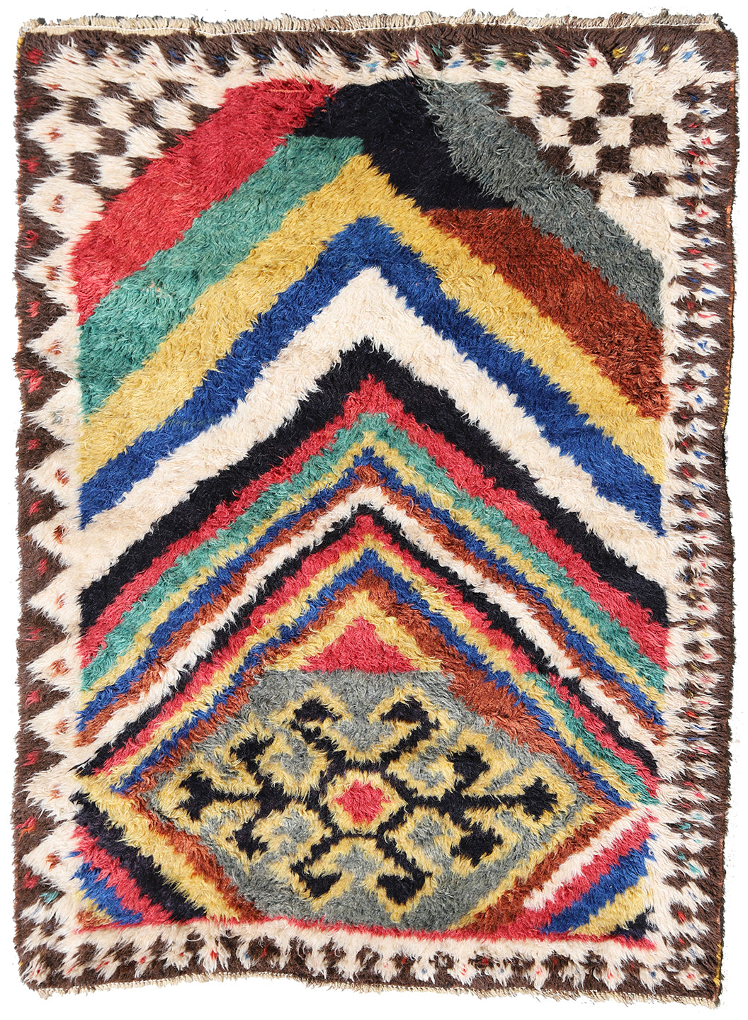 4'x5' Persian Sheraz Gabbeh Rug