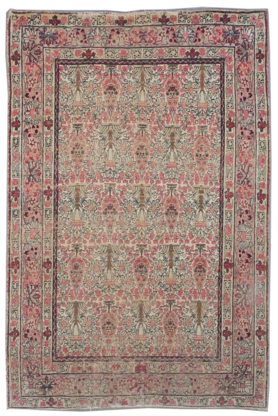 4'x6' Antique Persian Kerman Rug