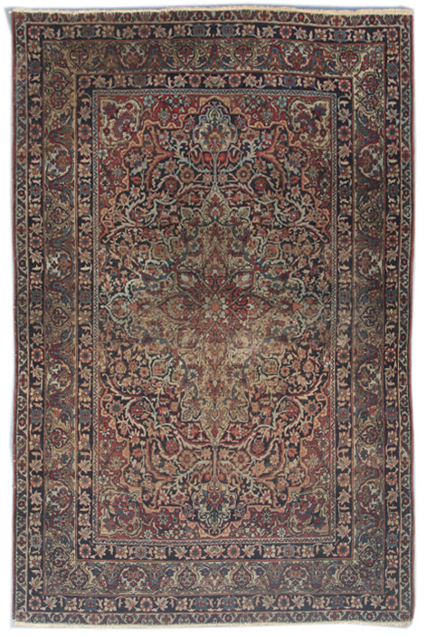 4'x6' Antique Persian Kermanshah Rug