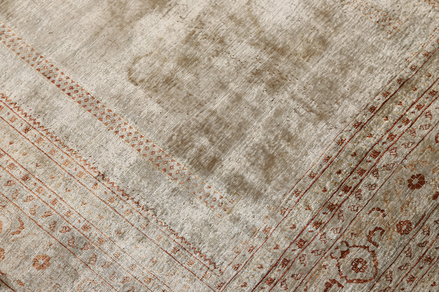 4'x6' Antique Persian Silk Tabriz Haji Jalili Rug