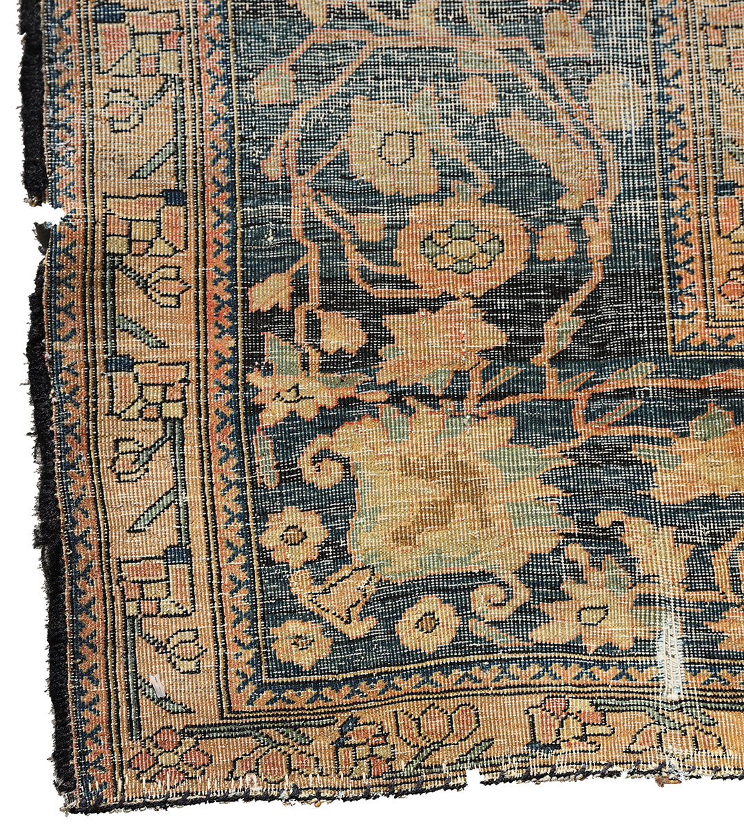 4'x7' Antique Persian Muhtashim Kashan Rug