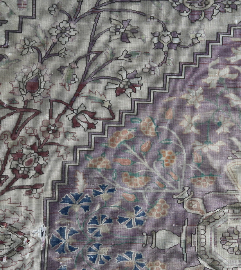 4'x6' Antique Persian Silk Farahan Rug