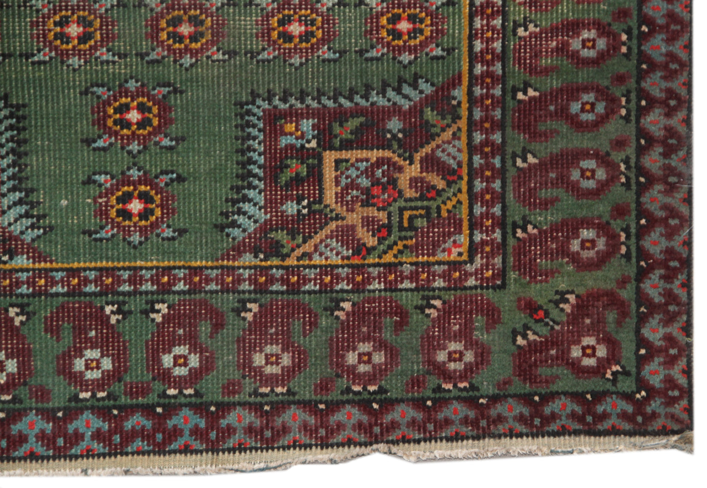 4x8 Green Vintage English Rug