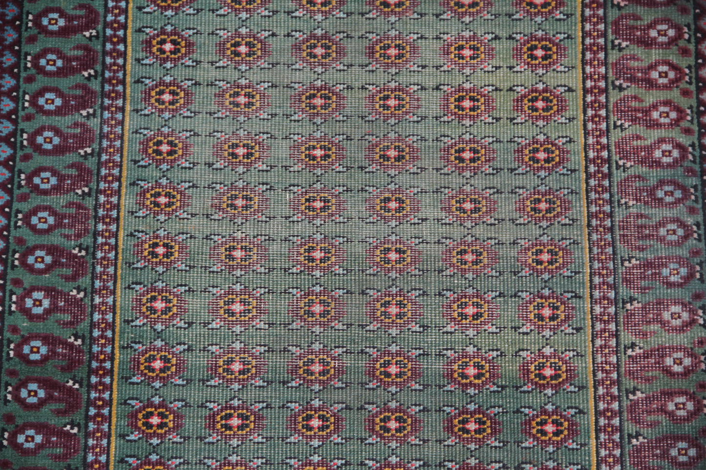 4x8 Green Vintage English Rug