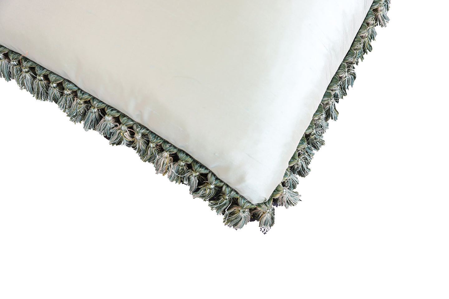 22"x25" Blue Floral Aubusson Wool Decor Pillow