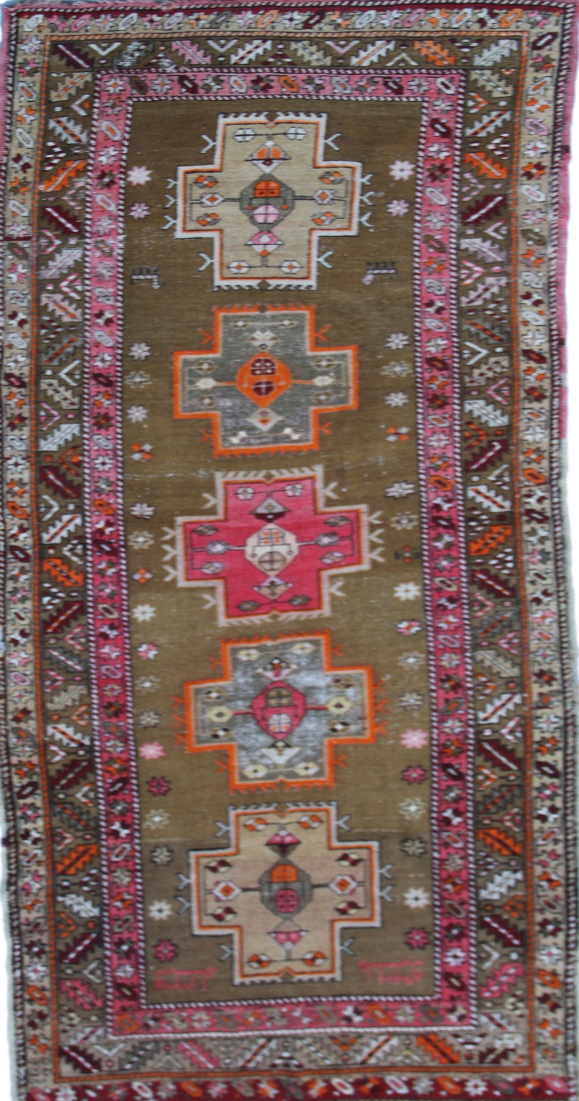 4x9 Vintage Caucasian Rug