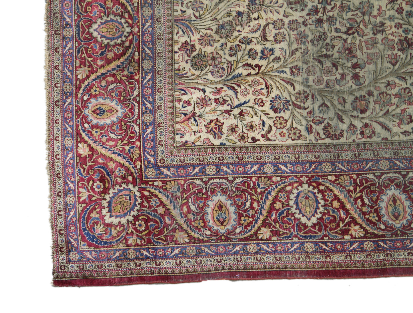 7'x11' Antique Silk Kashan Rug