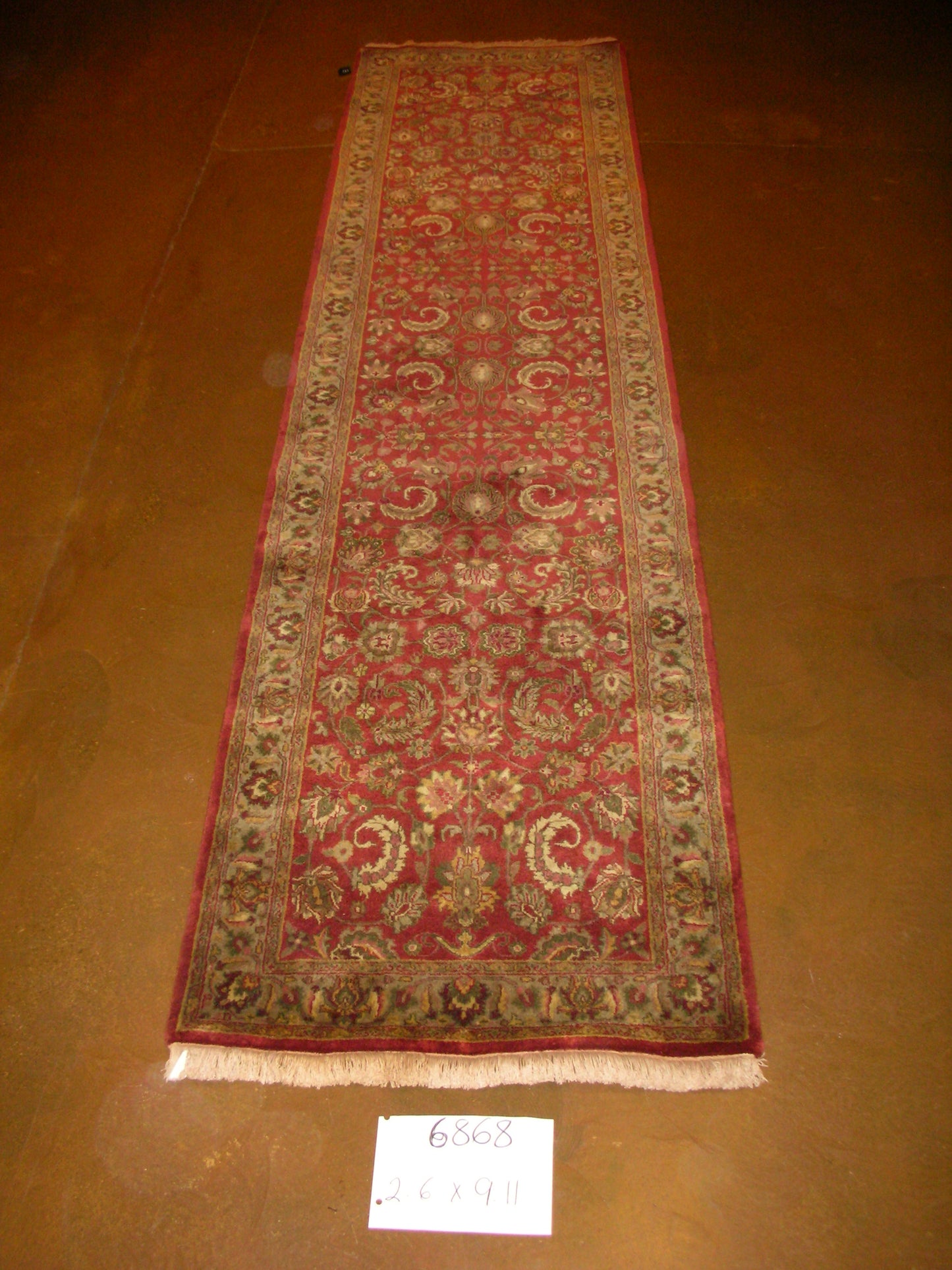 3x10 Hand-Knotted Persian Design Indian Runner