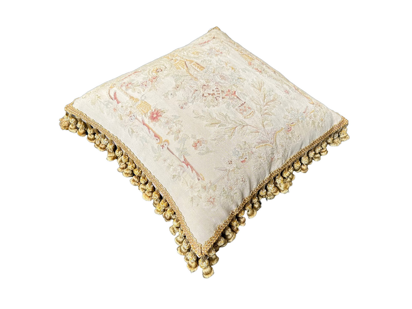 20"x20" Hand-woven Silk Aubusson Pillow