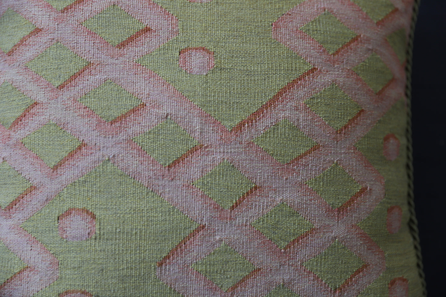 18"x18" Geometric Contemporary Hand Woven Aubusson Pillow