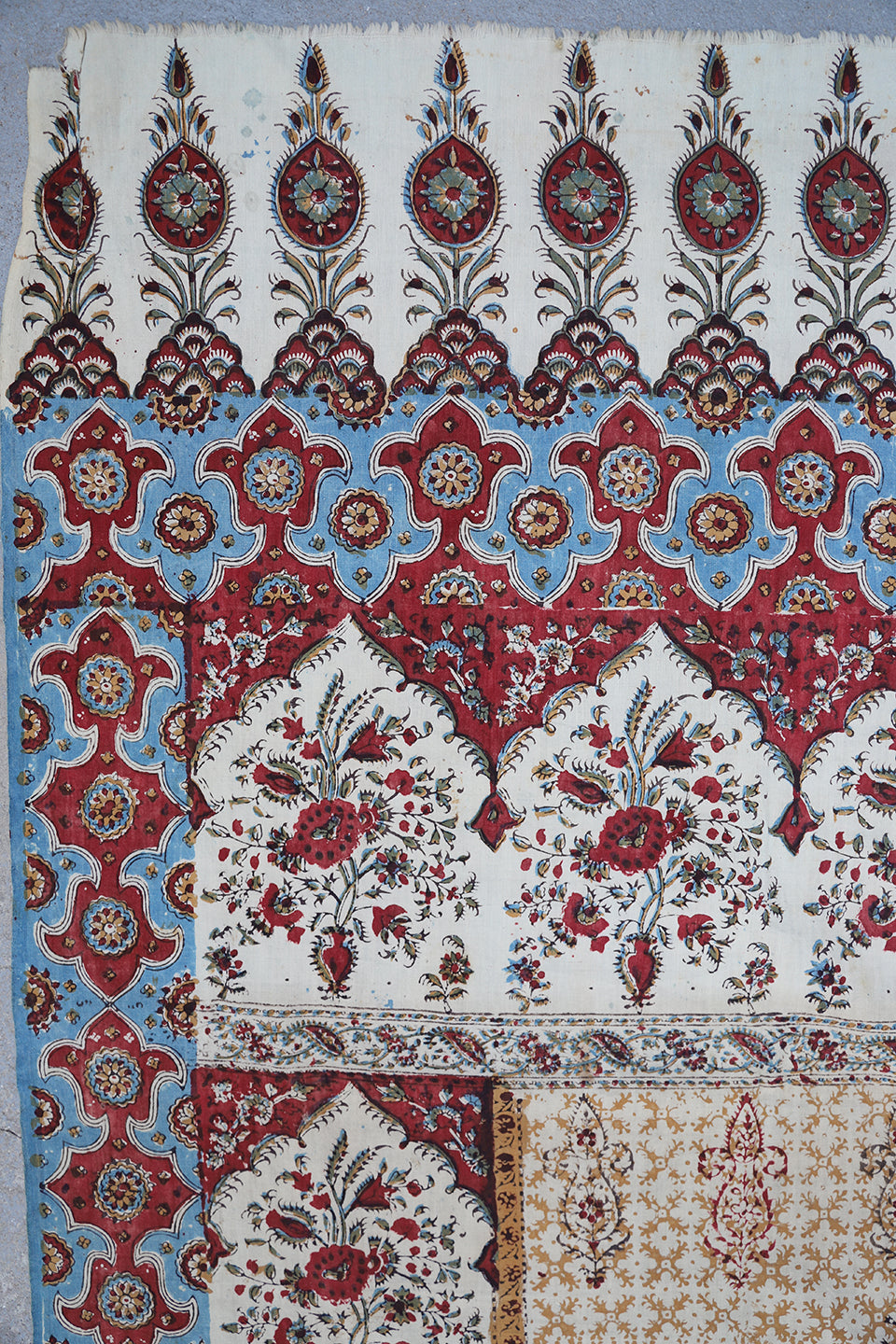 5'x10' Hand Painted Isfahan Kalamkar Persia 19th. Century