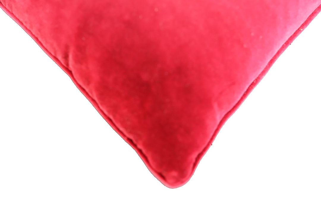 2'x2' Red and Yellow Aubusson Wool Pillow