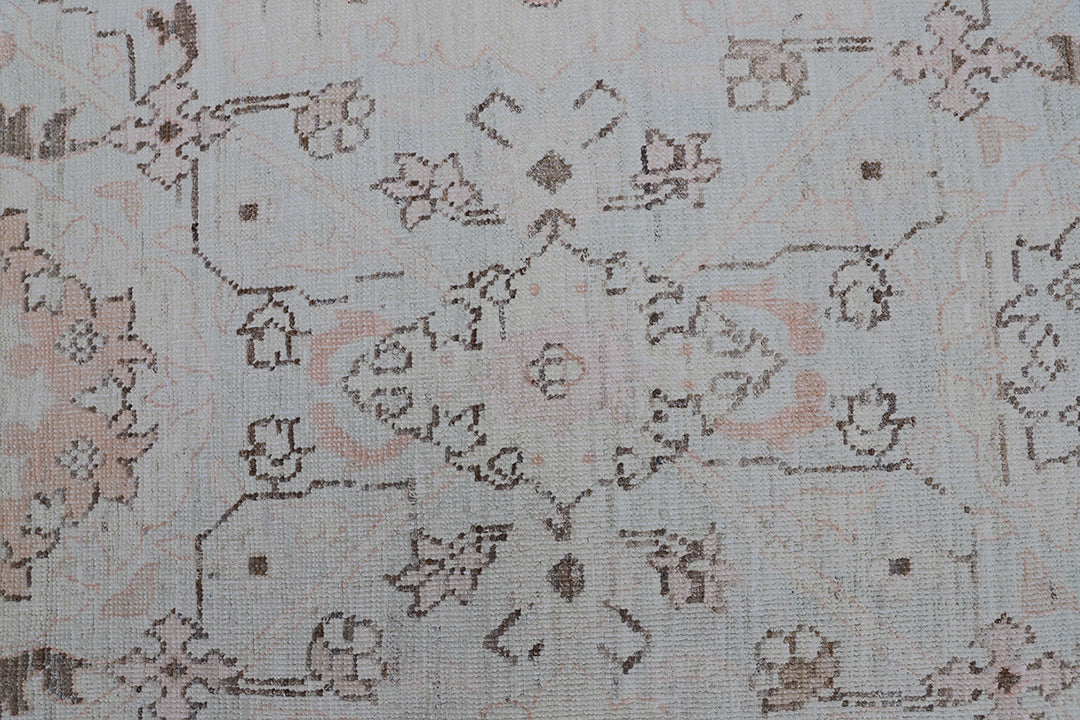 7'x10' Hand-Knotted Agra Rug | Organic Wool, Earth Tones Rug