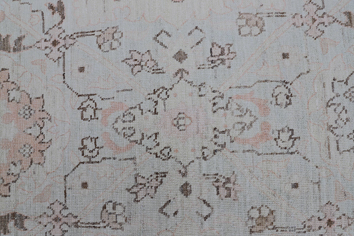 7'x10' Hand-Knotted Agra Rug | Organic Wool, Earth Tones Rug