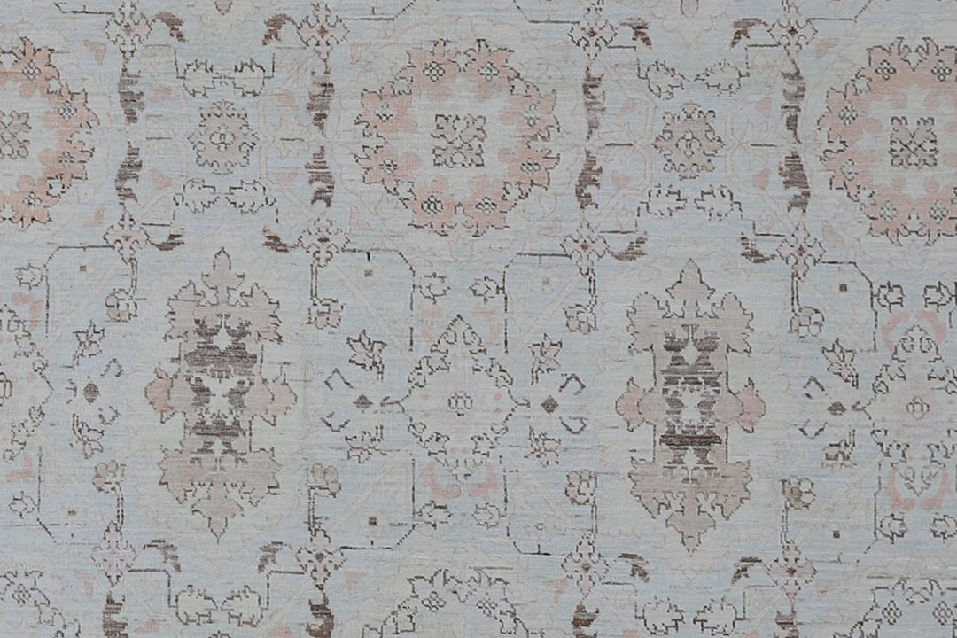7'x10' Hand-Knotted Agra Rug | Organic Wool, Earth Tones Rug
