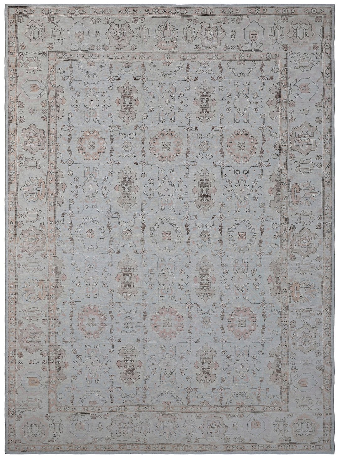 7'x10' Hand-Knotted Agra Rug | Organic Wool, Earth Tones Rug