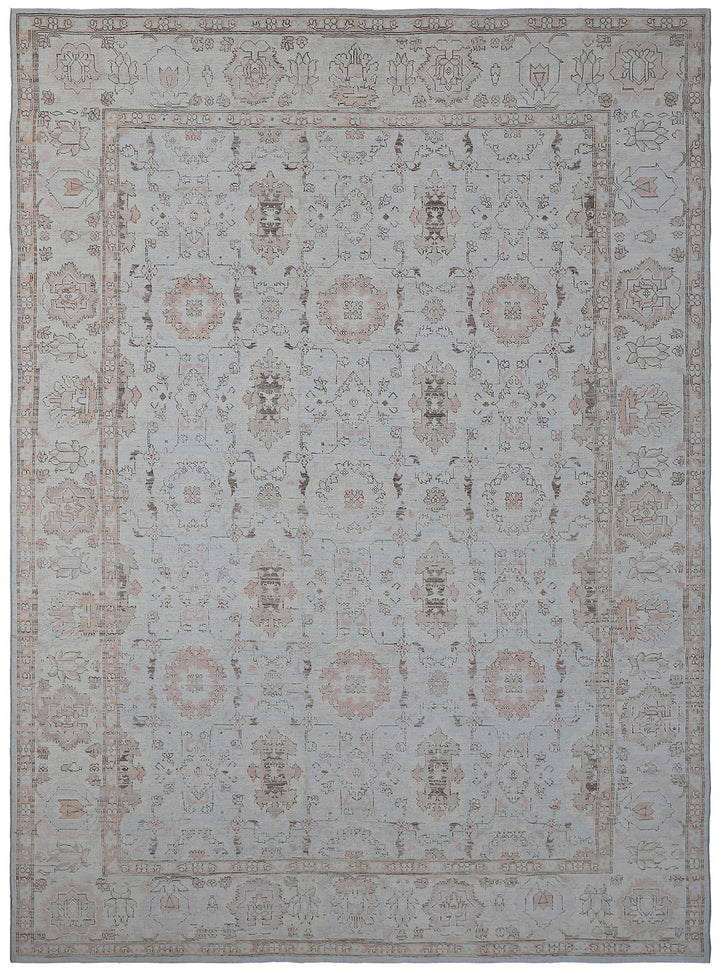 7'x10' Hand-Knotted Agra Rug | Organic Wool, Earth Tones Rug