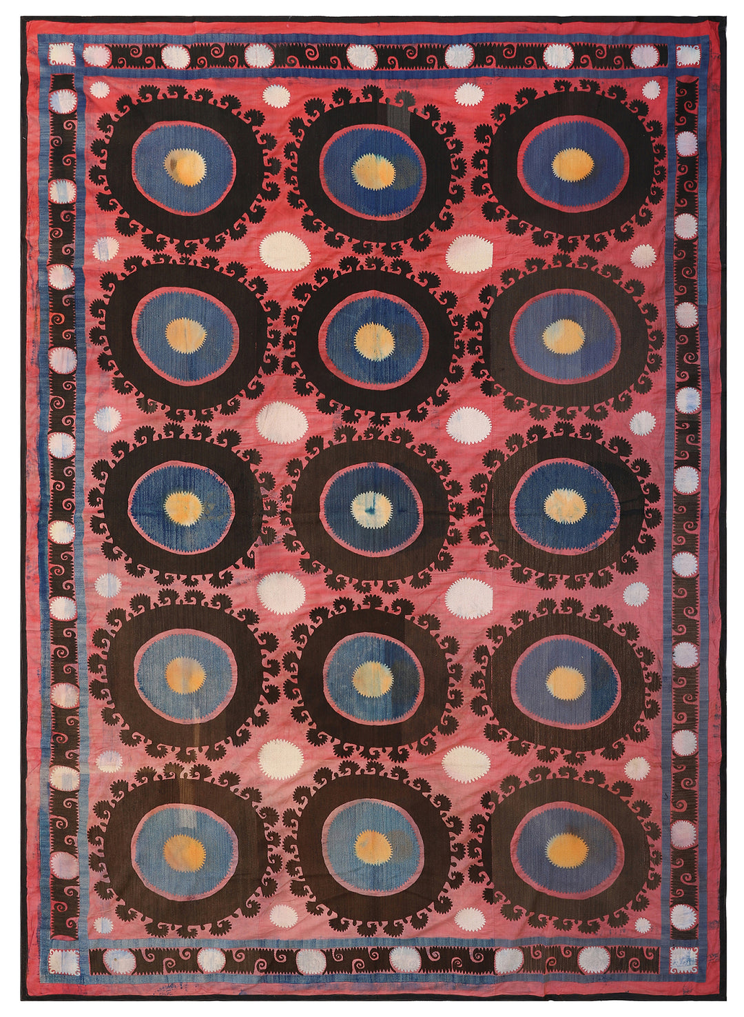 Uzbek Tribal Suzani Decorative Textile