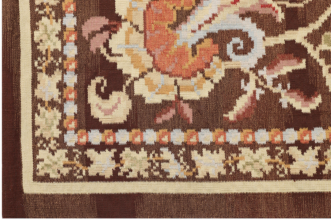 10'x14' Beautiful Brown Contemporary Bessarabian Ariana Kilim