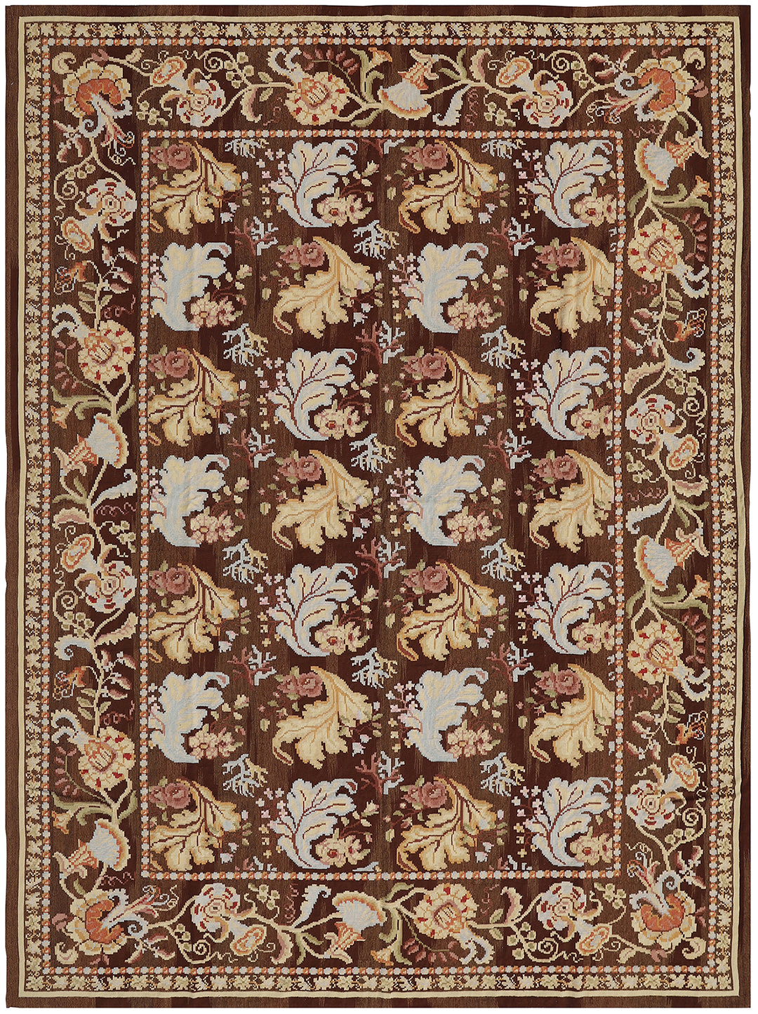 10'x14' Beautiful Brown Contemporary Bessarabian Ariana Kilim