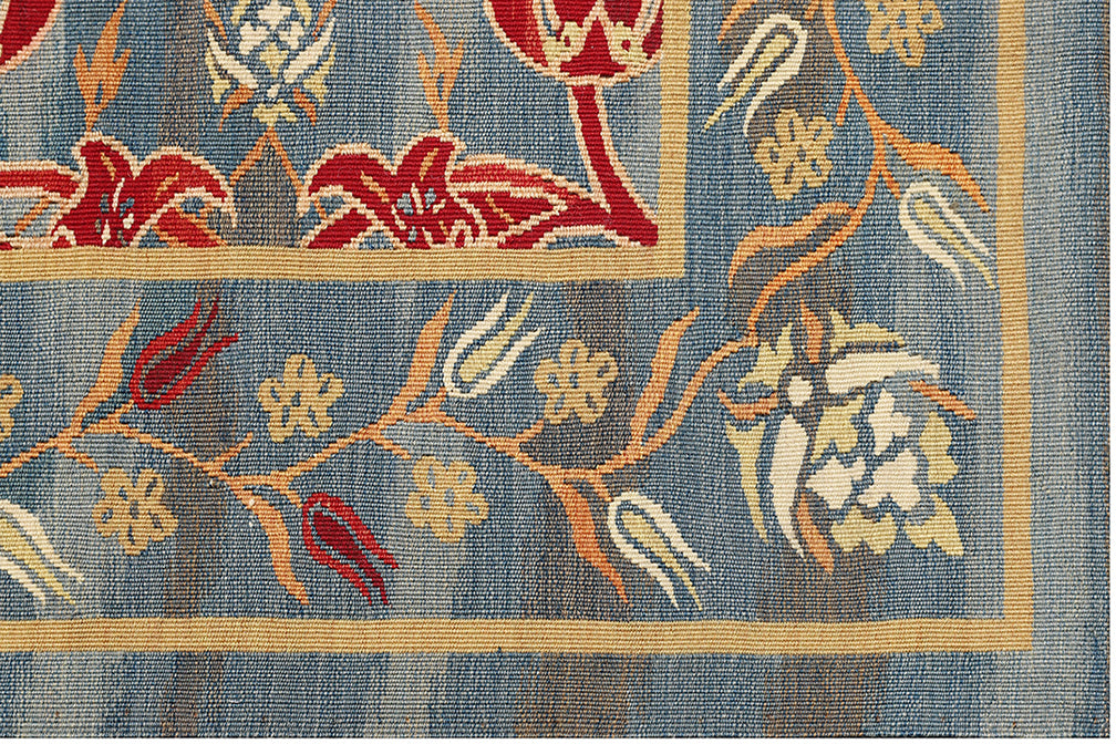 6x9 Ottoman Design Aubusson Flatweave Ottoman Design Hand Woven Ariana Kilim