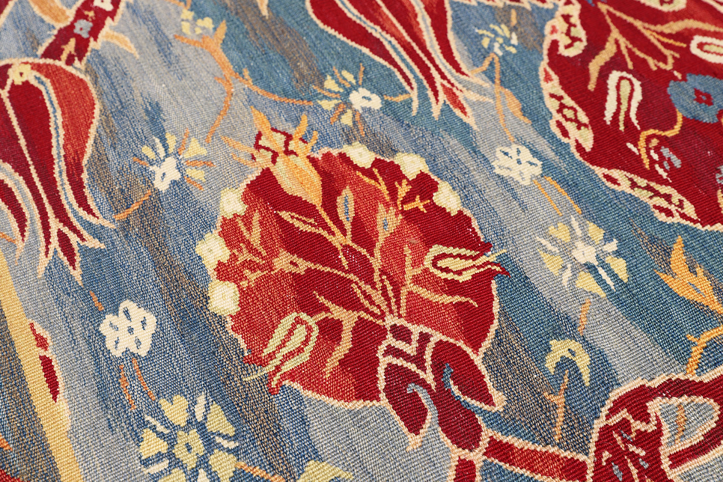 6x9 Ottoman Design Aubusson Flatweave Ottoman Design Hand Woven Ariana Kilim