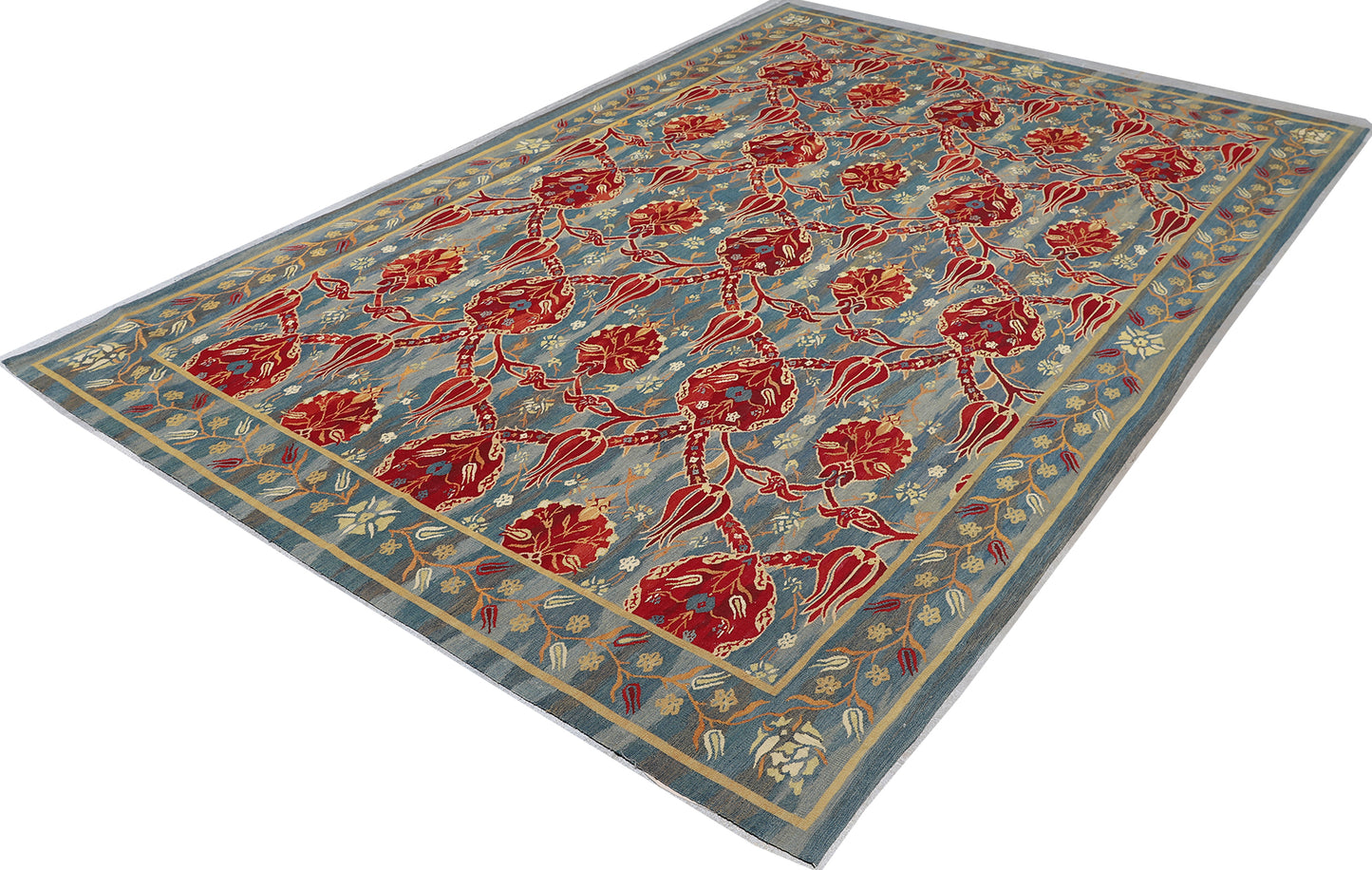 6x9 Ottoman Design Aubusson Flatweave Ottoman Design Hand Woven Ariana Kilim