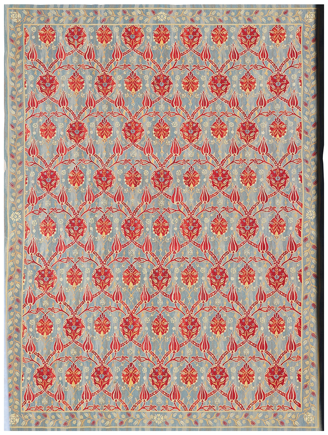 10x14 Blue Red Ottoman Design Ariana Kilim Collection