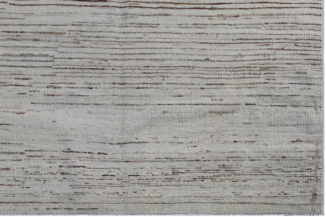 8'x10' Afghan Hand-Knotted Rug | Linear Rug | Organic Wool Rug