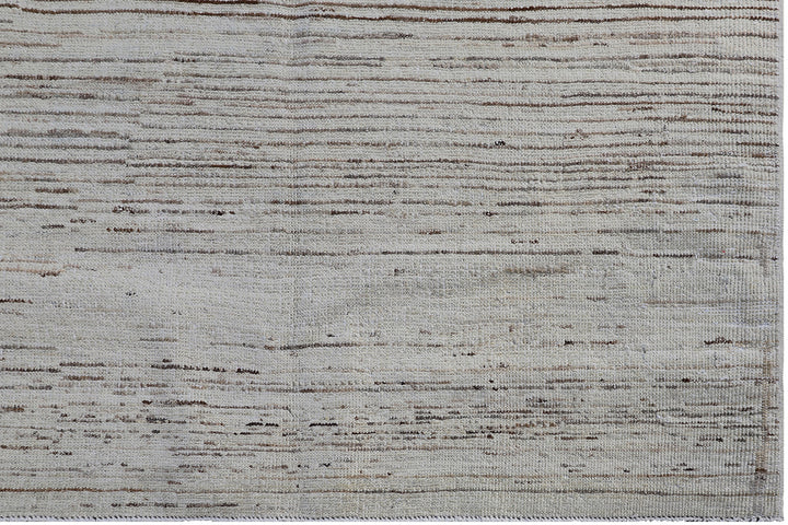 8'x10' Afghan Hand-Knotted Rug | Linear Rug | Organic Wool Rug