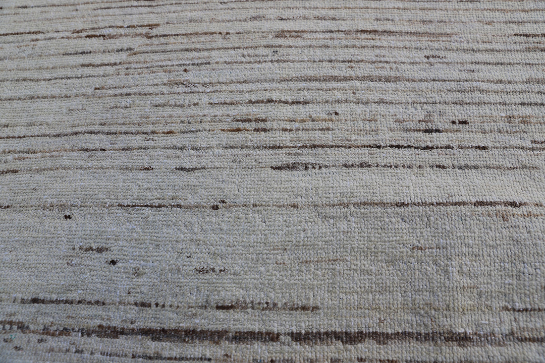 8'x10' Afghan Hand-Knotted Rug | Linear Rug | Organic Wool Rug