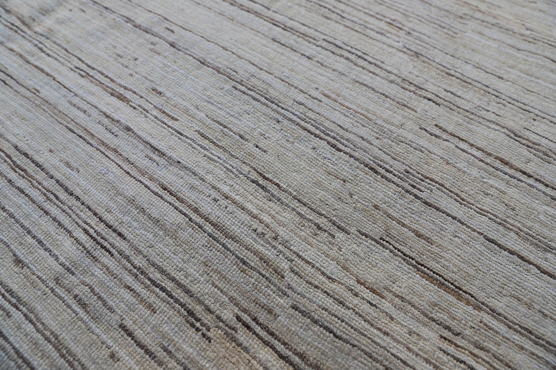 8'x10' Afghan Hand-Knotted Rug | Linear Rug | Organic Wool Rug