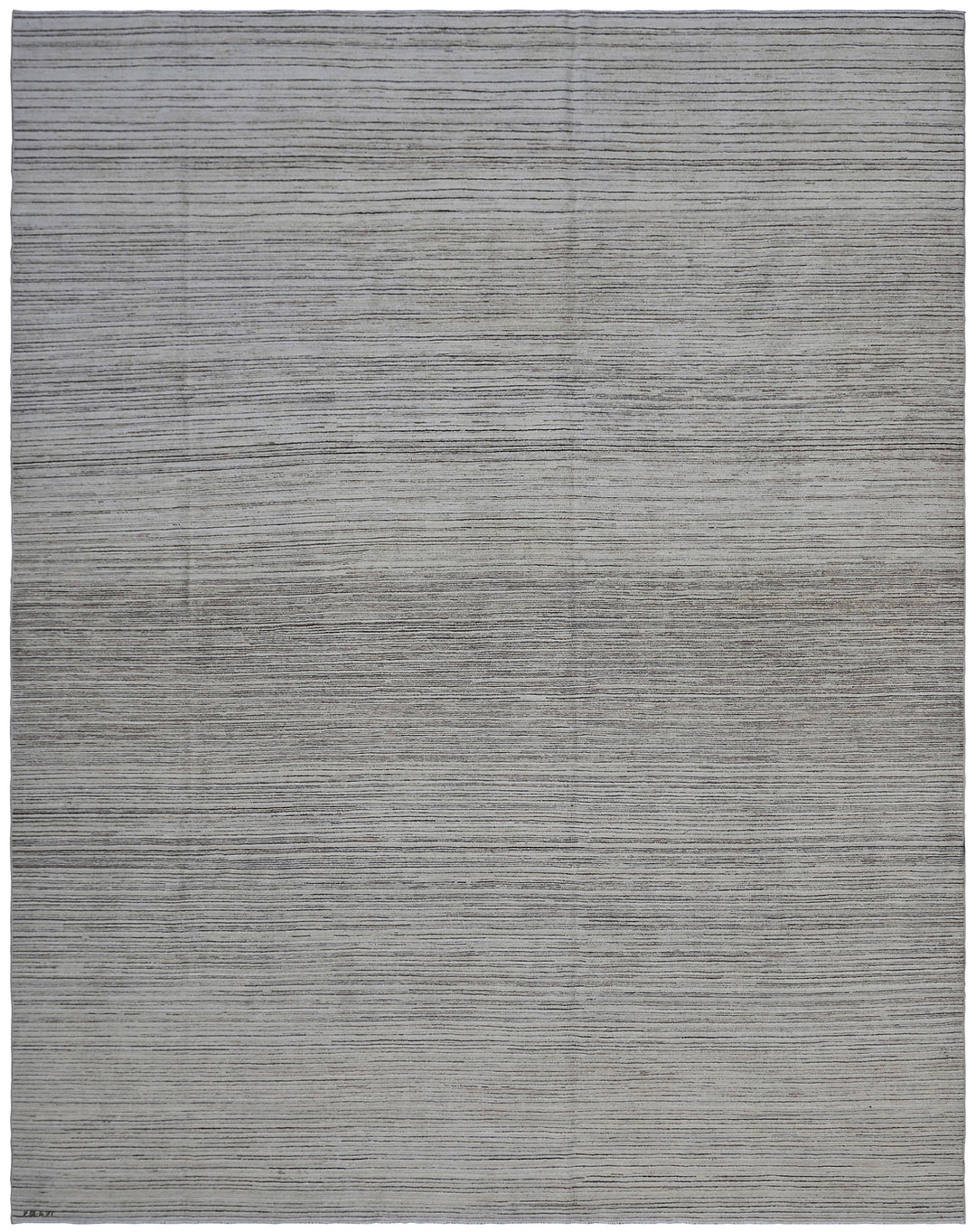 8'x10' Hand-Knotted Afghan Modern Stria Rug | Organic Wool | Modern Rug