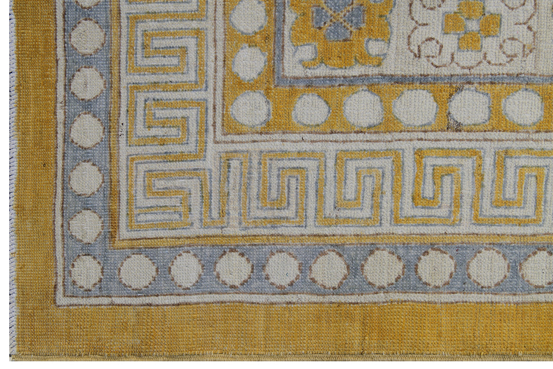 8'x10' Hand-Knotted Chinese Oriental Rug | Canari Yellow | Organic Wool