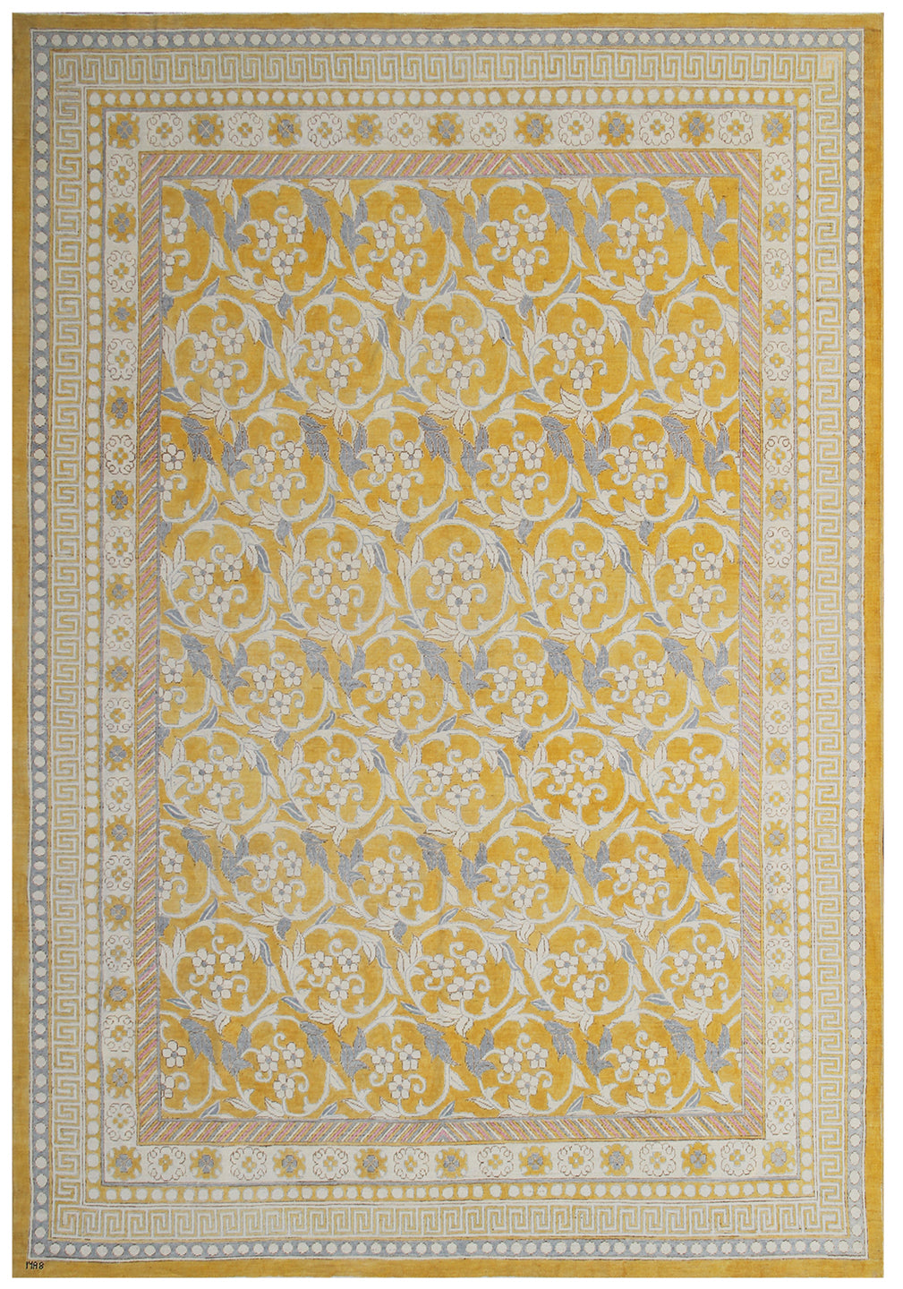 8'x10' Hand-Knotted Chinese Oriental Rug | Canari Yellow | Organic Wool
